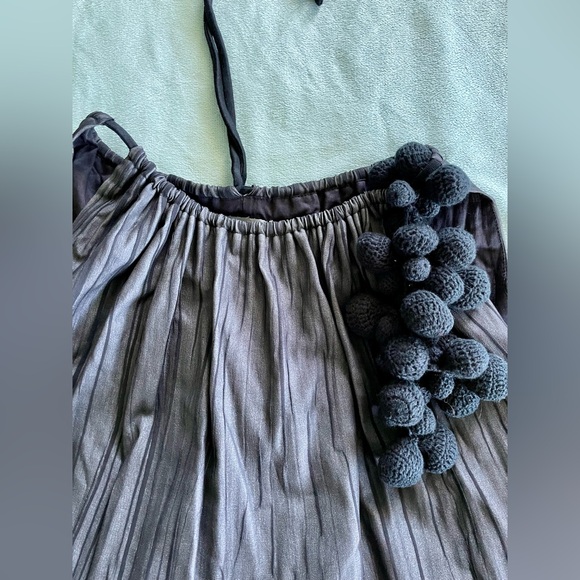 Anthro Girls from Savoy Shares Branchflower Silk Pleated Belted Dress Size 10 - Picture 7 of 10